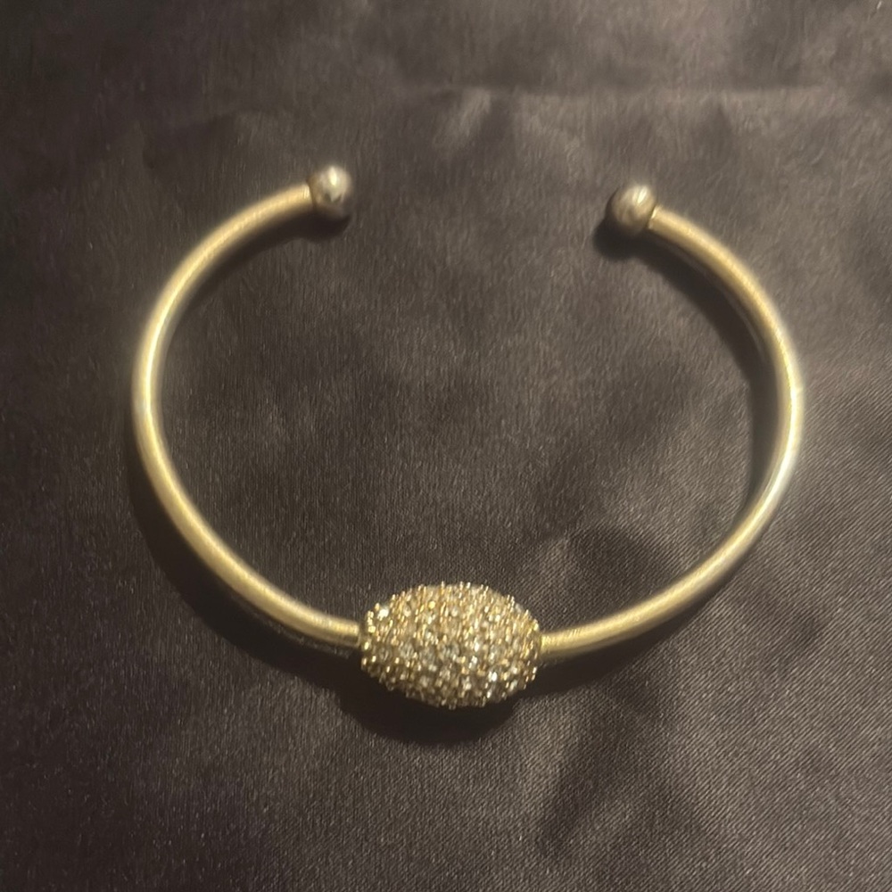 J. Crew Gold Bracelet with Crystal Detail